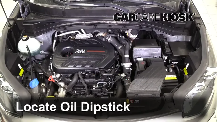 2018 Kia Sportage SX Turbo 2.0L 4 Cyl. Turbo Aceite Controlar nivel de aceite